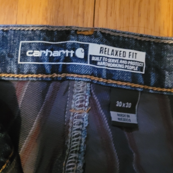 Carhart Relaxed fit Flannel lined Jeans - Picture 2 of 5